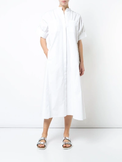 Shop Maison Rabih Kayrouz Mandarin Collar Shirt Dress