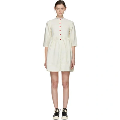 Shop Visvim Off-white Lancaster Dress In Ivory