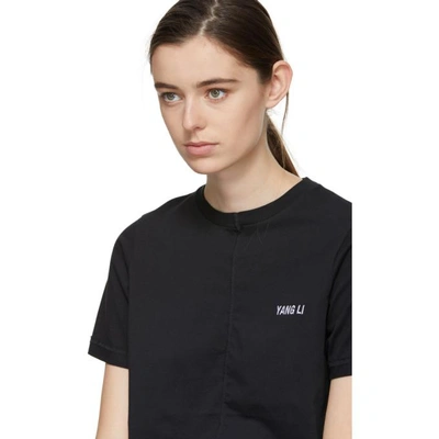 Shop Yang Li Ssense Exclusive Black Overlock T-shirt In 99 Black