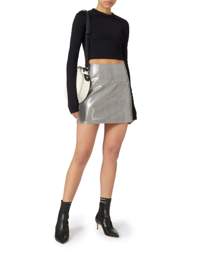 Shop Helmut Lang Plaid Mini Skirt