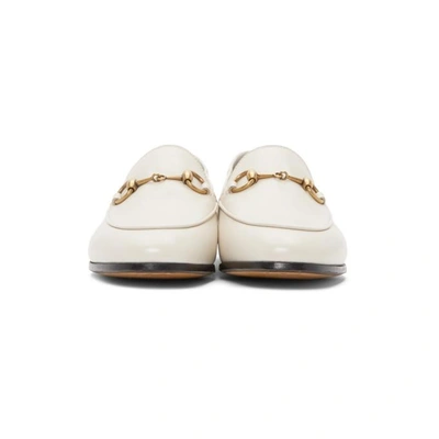 Shop Gucci White Brixton Crushback Loafers In 9022 White