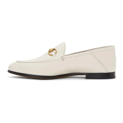 Shop Gucci White Brixton Crushback Loafers In 9022 White