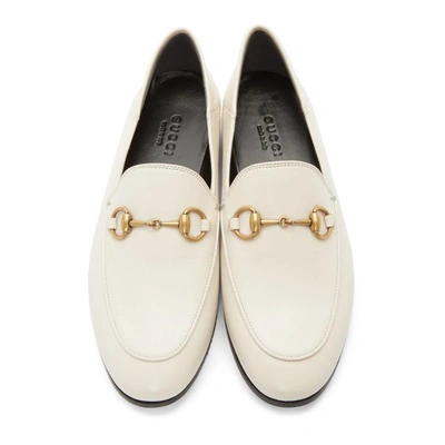 Shop Gucci White Brixton Crushback Loafers In 9022 White