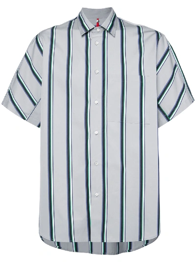 Shop Oamc Short-sleeve Striped Shirt
