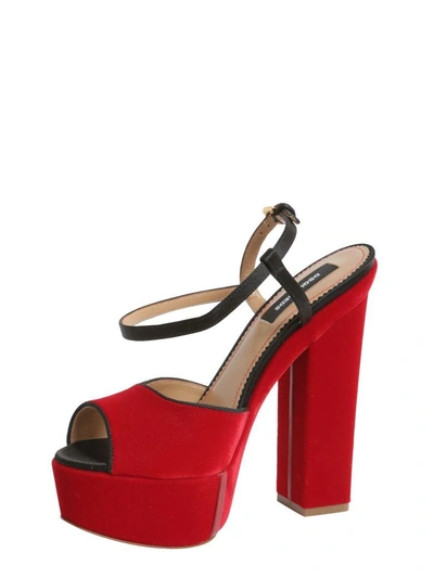 Shop Dsquared2 Ziggy Sandals In Rosso