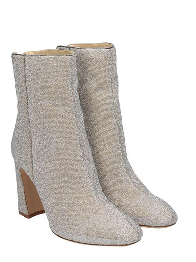 Shop Alexandre Birman Corella Glitter Ankle Boots In Silver