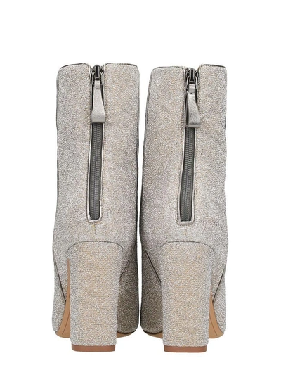 Shop Alexandre Birman Corella Glitter Ankle Boots In Silver