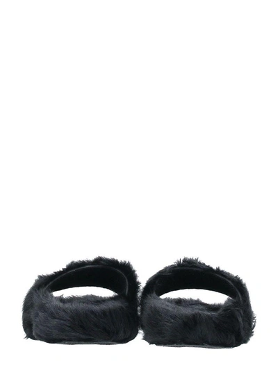 Shop Chiara Ferragni Crystal Embellished Slider Sandals In Black
