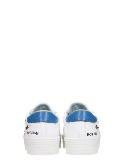 Shop Chiara Ferragni Flame Leather Platform Sneakers In White