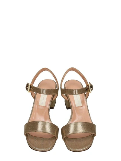 Shop L'autre Chose Metal Bronze Calf Leather Sandals