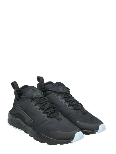 Shop Nike Huarache Run Black Neoprene Fabric Sneakers