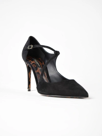 Shop Dolce & Gabbana Dolce & Gabanna Bellucci Mary Jane Pumps In Nero