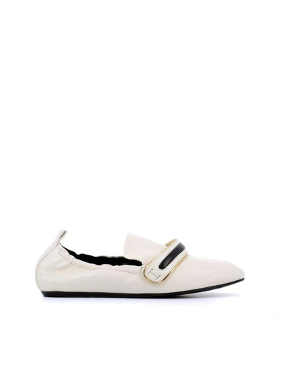 Shop Lanvin Soft Loafer In White