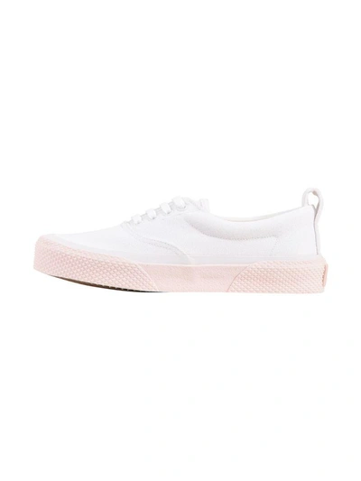 Shop Celine 180&deg; Lace Up Sneaker In White-pink