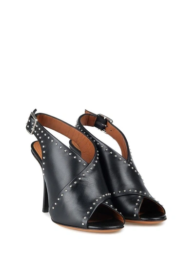 Shop Givenchy Elegant Stud-embellished Leather Sandals In Nero