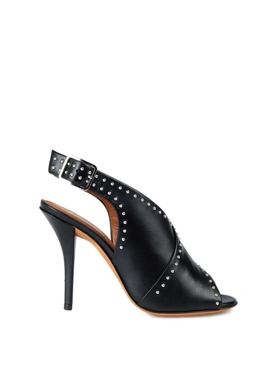 Shop Givenchy Elegant Stud-embellished Leather Sandals In Nero