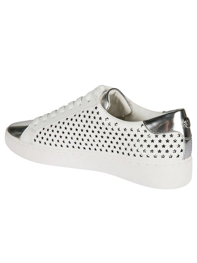 Shop Michael Kors Irving Lace-up Sneakers In White