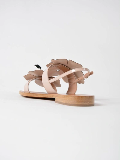 Shop Miu Miu Patent Leather Sandal In Cipria