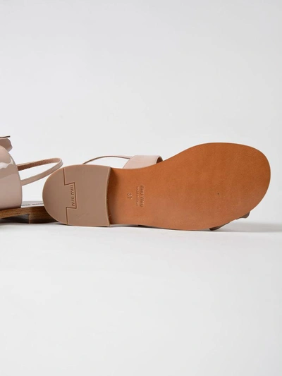 Shop Miu Miu Patent Leather Sandal In Cipria