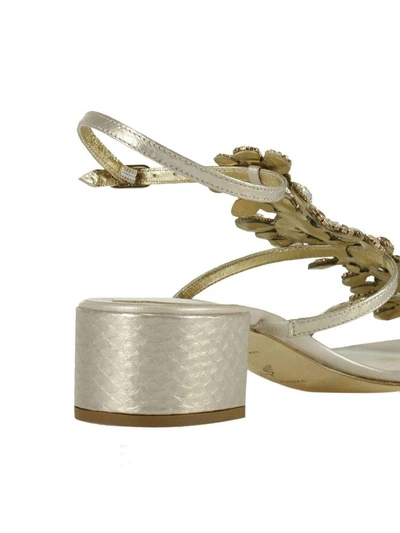 Shop René Caovilla Heeled Sandals Shoes Women Rene Caovilla In Platinum