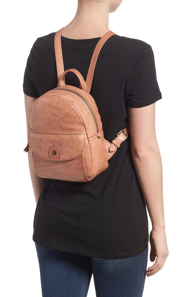 Shop Frye Melissa Mini Leather Backpack - Red In Dusty Rose