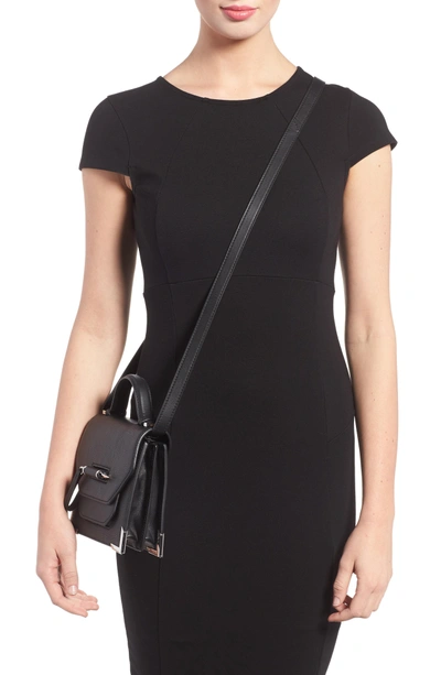 Mackage Mini Rubie Leather Shoulder Bag - Black In Black/nicke | ModeSens