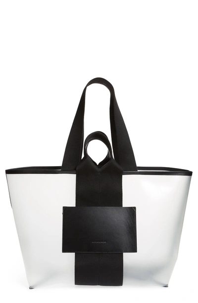 Shop Alexander Wang Translucent Tote - Black In Smoke