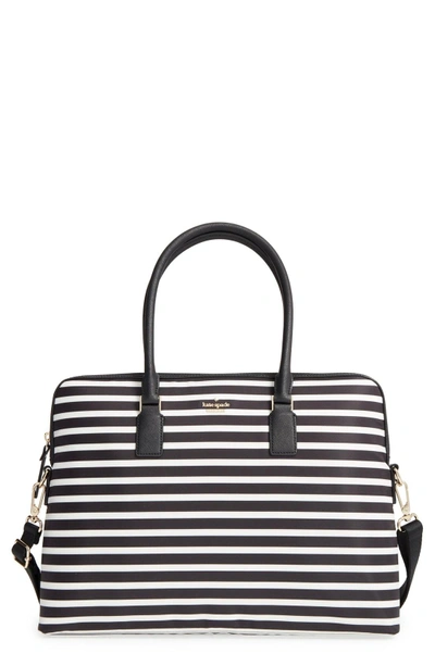 Shop Kate Spade Daveney 15 Inch Laptop Bag - Black In Black/ Cream