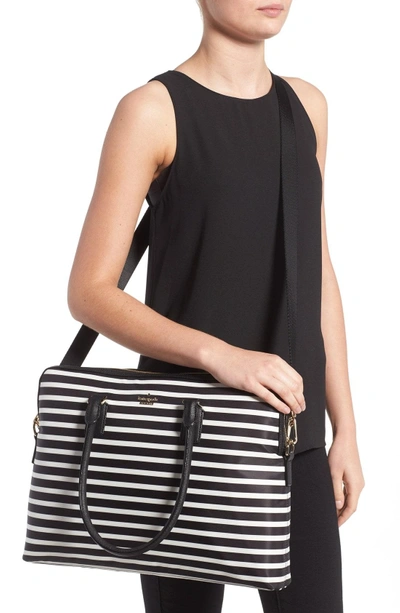 Shop Kate Spade Daveney 15 Inch Laptop Bag - Black In Black/ Cream