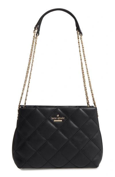 Shop Kate Spade Emerson Place - Jenia Quilted Leather Shoulder Bag - Black