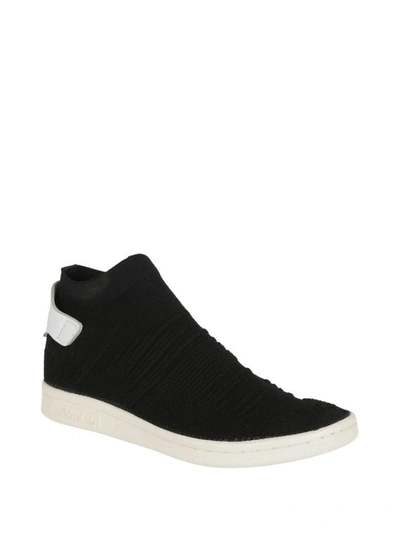 Shop Adidas Originals Stan Smith Sock Pk Sneakers In Black