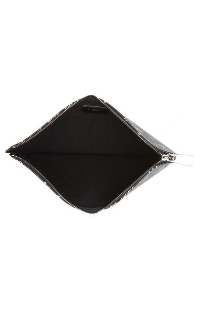 Shop Givenchy Medium Print Coated Canvas Pouch - Black In Black/ White