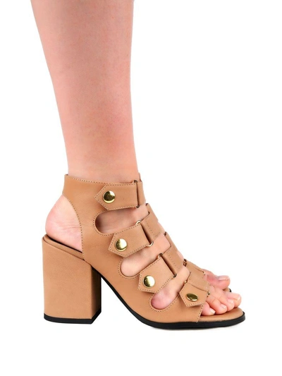 Shop Senso Stella Leather Strappy Sandals In Beige