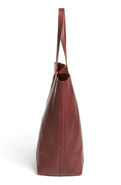 Shop Madewell 'transport' Leather Tote In Dark Cabernet