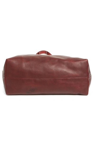 Shop Madewell 'transport' Leather Tote In Dark Cabernet
