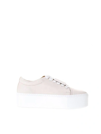 Shop Acne Studios 40mm Adriana Leather Sneakers In Off White
