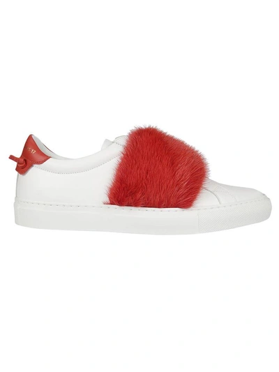 Shop Givenchy Elastic Skate Sneakers In Bianco-rosso