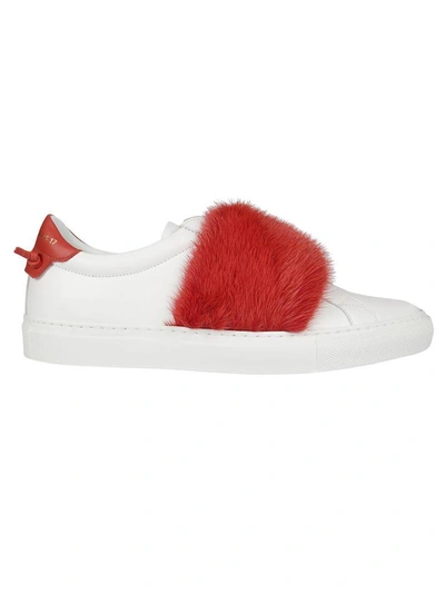 Givenchy Elastic Skate Sneakers In Bianco-rosso
