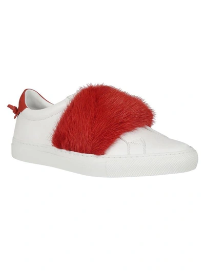 Shop Givenchy Elastic Skate Sneakers In Bianco-rosso