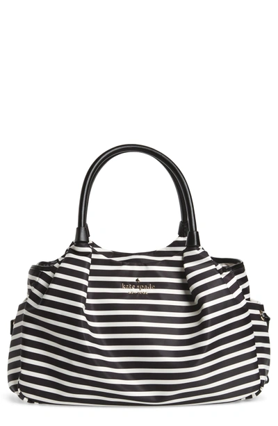 Shop Kate Spade Watson Lane - Stevie Diaper Bag - Black In Black/ Clotted Cream