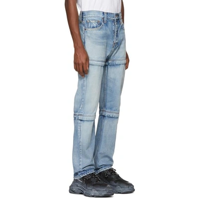 Balenciaga Adjustable Length Cotton Denim Jeans In Light Vintage-blue |  ModeSens