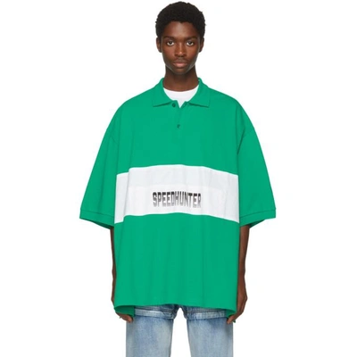 Balenciaga Speedhunter Oversized Cotton-jersey Polo Shirt In Green |  ModeSens
