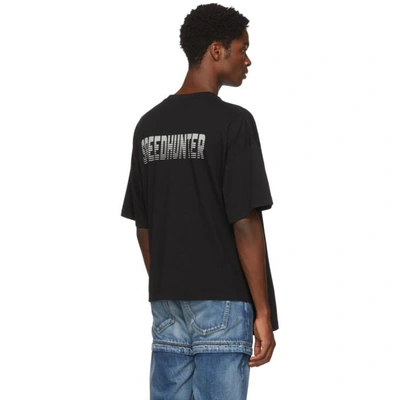 Shop Balenciaga Black 'speedhunter' Double Hem T-shirt In 1064 Blk/gr