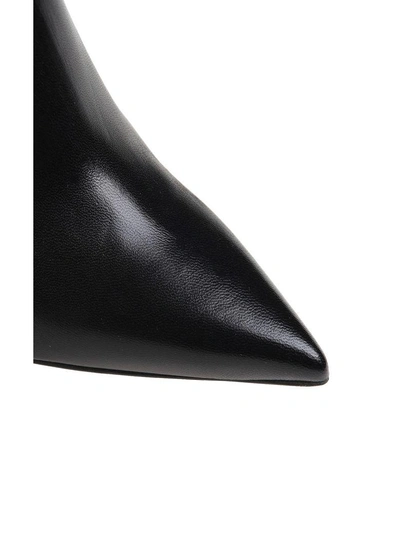 Shop Sergio Rossi Godiva Leather Mules In Nero