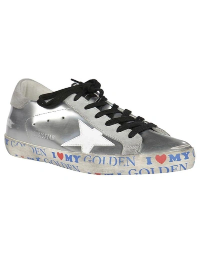 Shop Golden Goose I My Golden Star Sneakers In Silver