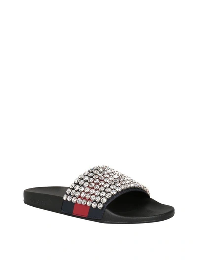 Shop Gucci Web Sandal In Nero