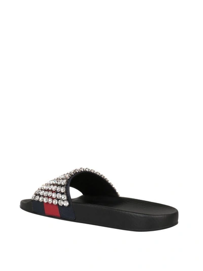 Shop Gucci Web Sandal In Nero