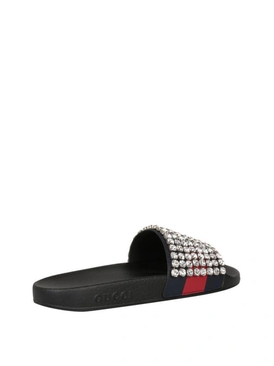 Shop Gucci Web Sandal In Nero