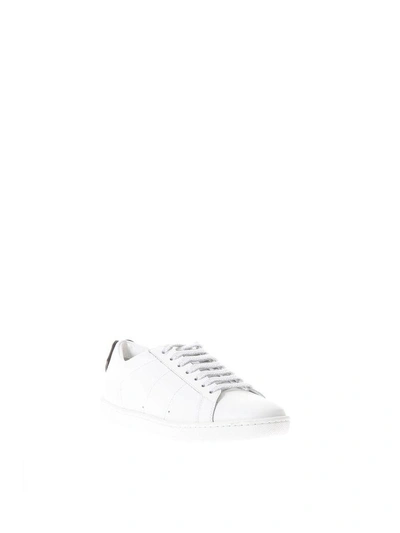 Shop Saint Laurent Signature Court Classic Sl/01 Lips Sneaker With Silver And Gold Metallic Snakeskin In White