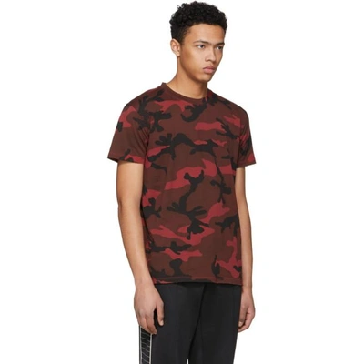 Shop Valentino Red Camouflage T-shirt In 0p3 Red